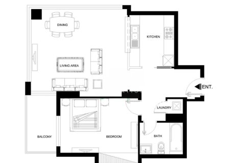 Apartment de 1 dormitorio en The Address Dubai Marina, UAE No. 153316 13