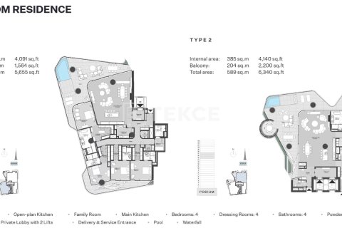 Appartement de 3 chambres à Business Bay, UAE No. 135324 30