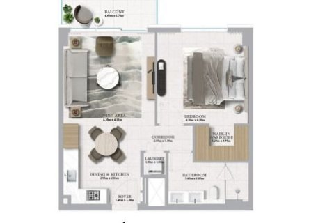 Apartment de 1 dormitorio en Mina Rashid, UAE No. 153623 3