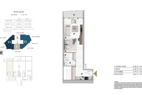 Studio Apartment in Maritime City, UAE No. 153509 24
