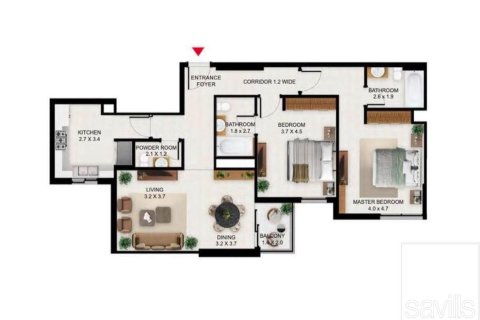 Apartment de 2 dormitorios en wasl gate, UAE No. 213991 7