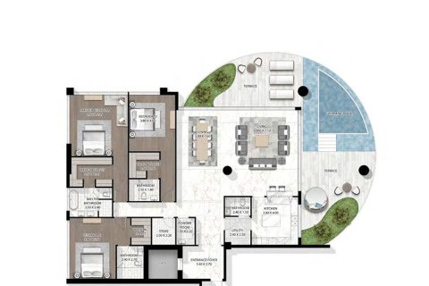 Apartment de 3 dormitorios en Dubai, UAE No. 153687 5