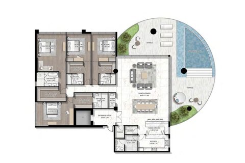 Apartment de 3 dormitorios en Dubai, UAE No. 153687 4