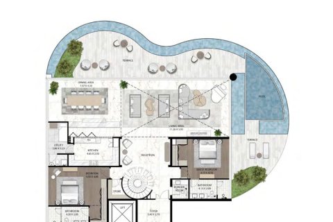 Apartment de 3 dormitorios en Dubai, UAE No. 153687 3