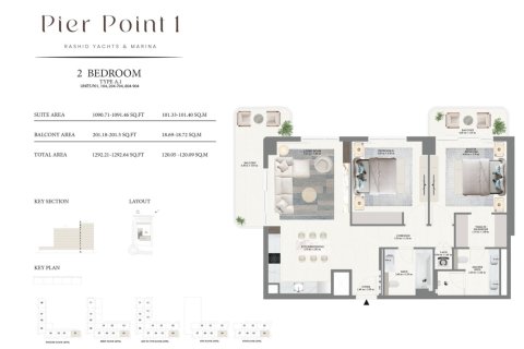 Apartment de 1 dormitorio en Mina Rashid, UAE No. 153510 5