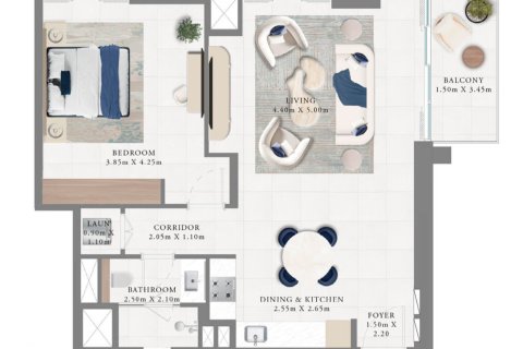 1 غرف نوم شقة في Dubai Creek Harbour, الإمارات العربية المتحدة رقم 153667 5