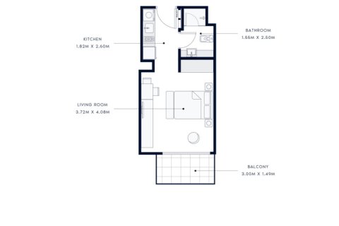 Apartment de 3 dormitorios en AZIZI AMBER Al Furjan, UAE No. 97116 3