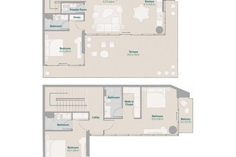 Apartment de 1 dormitorio en Dubai, UAE No. 153563 12