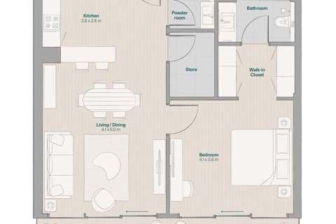 Apartment de 1 dormitorio en Dubai, UAE No. 153563 4