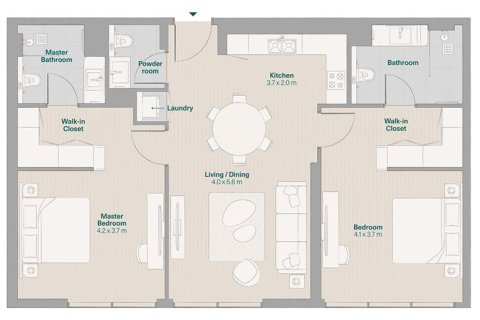 Apartment de 1 dormitorio en Dubai, UAE No. 153563 3