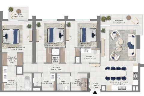 Apartment de 3 dormitorios en Dubai, UAE No. 41456 4