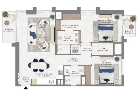 Apartment de 3 dormitorios en Dubai, UAE No. 41456 3