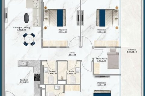 Appartement de 2 chambres à Dubai, UAE No. 99316 17