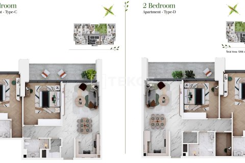 Квартира с 2 спальнями в Dubai Sports City, ОАЭ №116367 23
