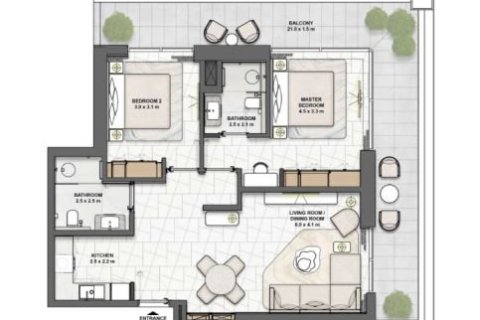Appartement de 1 chambre à Maritime City, UAE No. 153648 15