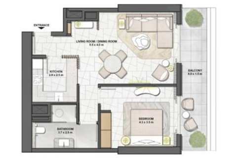 Appartement de 1 chambre à Maritime City, UAE No. 153648 14