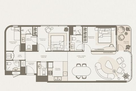 Appartement de 1 chambre à Majan, UAE No. 166804 23