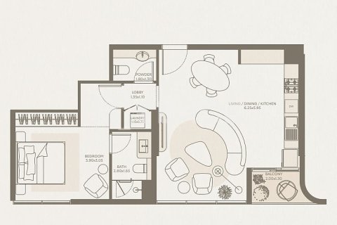 Appartement de 1 chambre à Majan, UAE No. 166804 21