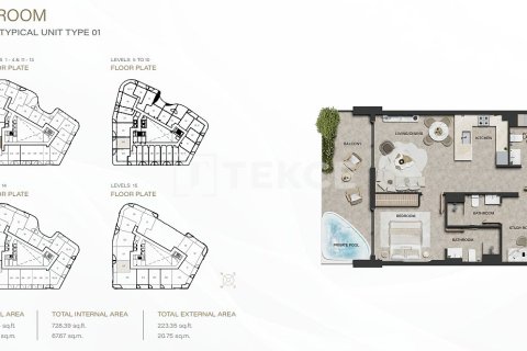 Квартира с 1 спальней в Dubai Land, ОАЭ №172226 24