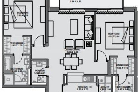 Квартира с 2 спальнями в SOBHA HARTLAND, Sobha Hartland, ОАЭ №96566 11