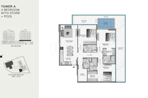 Apartment de 3 dormitorios en Dubai, UAE No. 133124 31