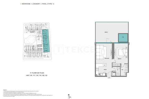 1 غرف نوم شقة في Dubai Land, الإمارات العربية المتحدة رقم 126312 20