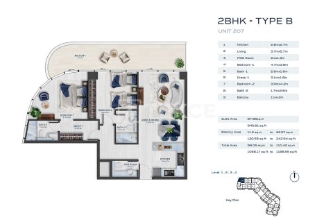 Appartement de 4 chambres à Al Marjan Island, UAE No. 144728 24