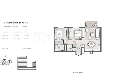 Appartement de 2 chambres à Dubai Hills Estate, UAE No. 140018 18