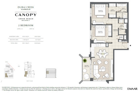 Apartment de 2 dormitorios en Dubai Creek Harbour (The Lagoons), UAE No. 219363 17