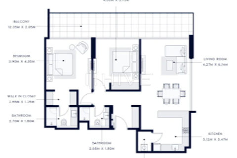Appartement de 2 chambres à AZIZI CENTRAL Al Furjan, UAE No. 38841 3