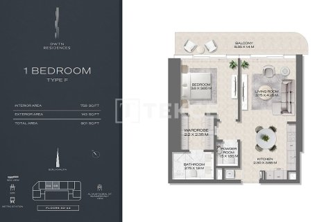 Apartment de 1 dormitorio en Business Bay, UAE No. 90938 17