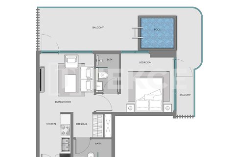 Apartment de 1 dormitorio en Arjan, UAE No. 126310 17