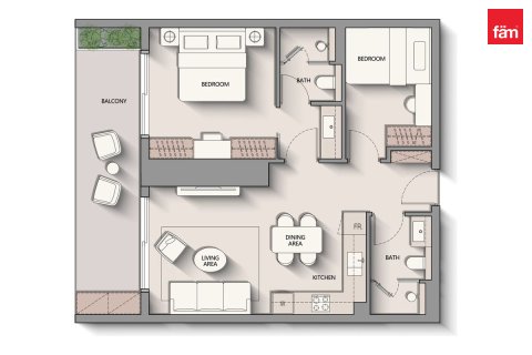 Appartement de 1 chambre à Dubai, UAE No. 224679 8