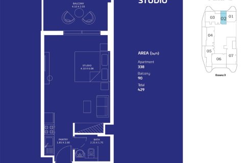 Appartement de Studio à Maritime City, UAE No. 153710 6