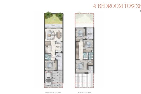 4 غرف نوم تاون هاوس في Damac Lagoons, الإمارات العربية المتحدة رقم 153692 4