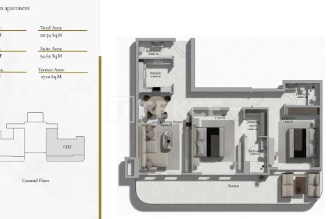 Appartement de 2 chambres à Al Warsan, UAE No. 222307 17