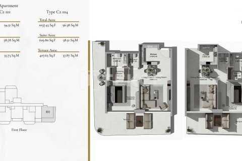 Appartement de 2 chambres à Al Warsan, UAE No. 222307 25