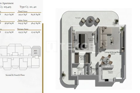 Appartement de 2 chambres à Al Warsan, UAE No. 222307 28