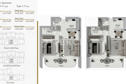 Appartement de 2 chambres à Al Warsan, UAE No. 222307 22