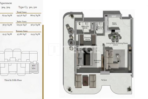 Appartement de 2 chambres à Al Warsan, UAE No. 222307 26