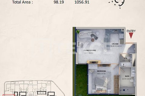 Квартира с 1 спальней в Dubai Land, ОАЭ №167603 19