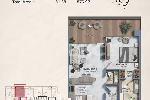 Квартира с 1 спальней в Dubai Land, ОАЭ №167603 18