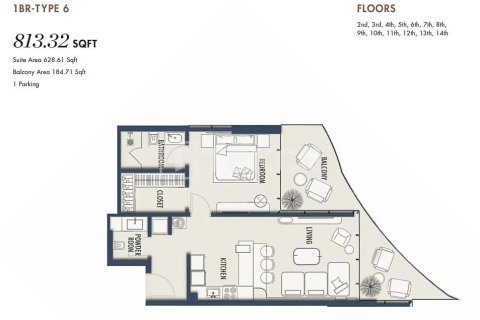 Apartment de 1 dormitorio en Umm Al Quwain, UAE No. 126528 18