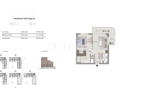 Apartment de 1 dormitorio en Mina Rashid, UAE No. 136225 13