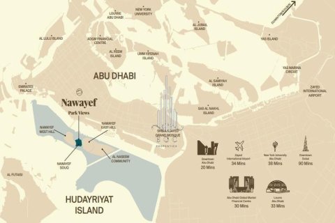 Квартира с 2 спальнями в Al Hudayriat Island, ОАЭ №56012 24