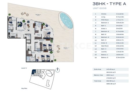 Apartment de 1 dormitorio en Al Marjan Island, UAE No. 144725 25