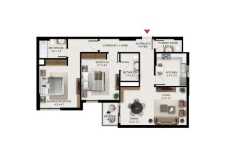 Appartement de 2 chambres à Jebel Ali, UAE No. 203288 11