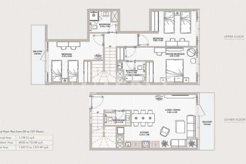 Apartment de 2 dormitorios en  Yas Island, UAE No. 151181 3