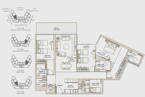 Appartement de 3 chambres à Jebel Ali, UAE No. 145649 14