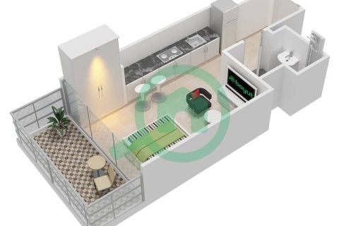 Квартира с 2 спальнями в AZIZI GRAND, Dubai Sports City, ОАЭ №97092 6